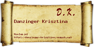 Danzinger Krisztina névjegykártya