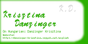 krisztina danzinger business card